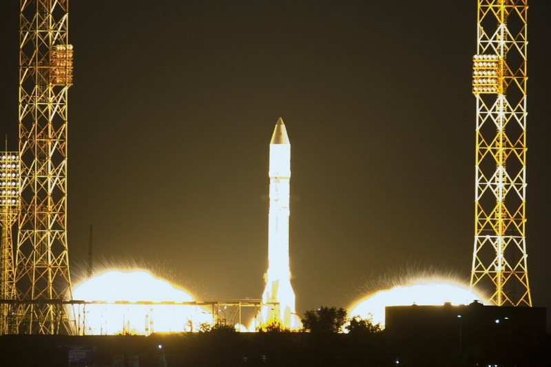 Старт ракеты со спутником KazSat-2. Байконур. Фото пресс-службы премьер-министра РК