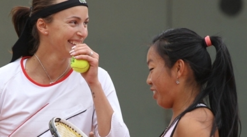 Американка Ваня Кинг и теннисистка из Казахстана Ярослава Шведова (справа налево). Фото ©РИА Новости