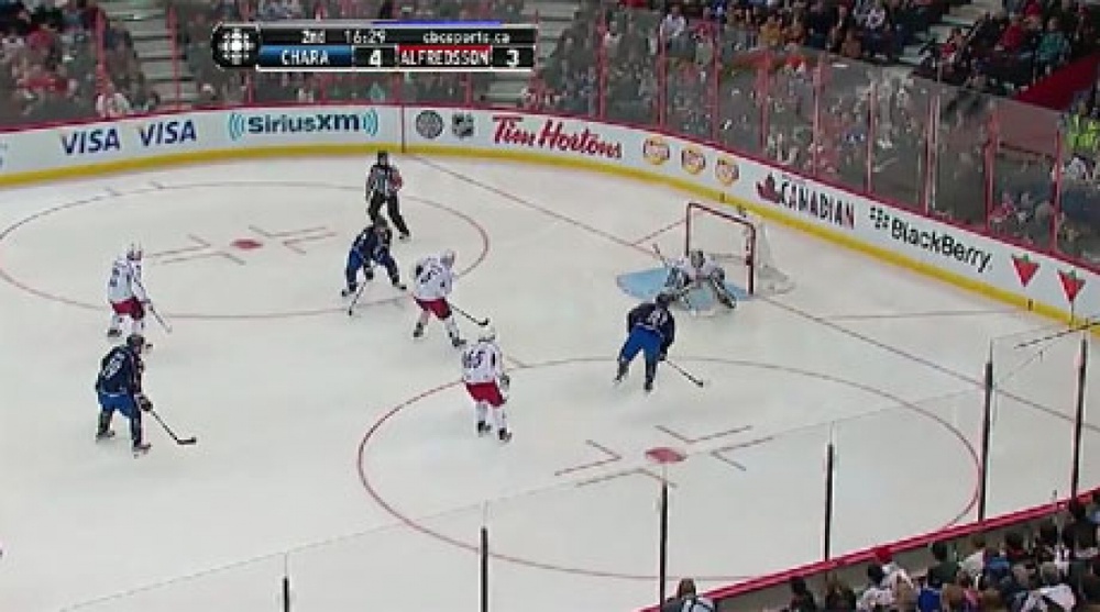 Кадр матча всех звезд НХЛ. NHL videocenter