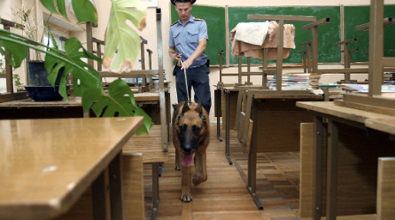 Проверка помещения со служебной собакой. Фото ©РИА НОВОСТИ