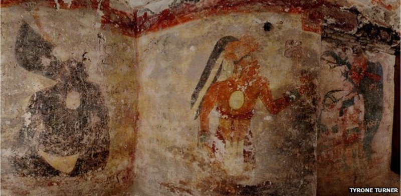 Археологи были поражены сохранностью фресок в доме писца в Гватемале. Фото bbc.co.uk