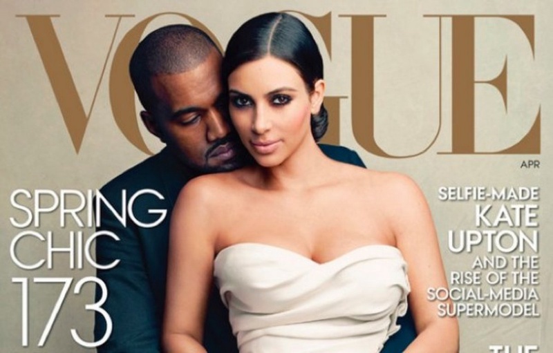 Канье Уэст и Ким Кардашьян на обложке журнала Vogue