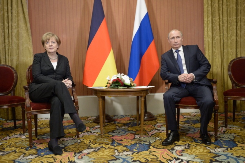 Ангела Меркель и Владимир Путин. Фото РИА Новости©