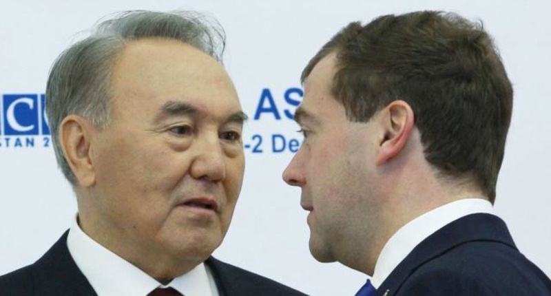 Президент Казахстана Нурсултан Назарбаев и премьер-министр России Дмитрий Медведев. © ria.ru