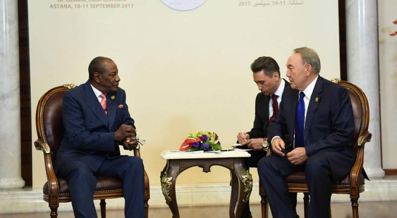 Встреча с президентом Гвинейской Республики. Фото с сайта akorda.kz