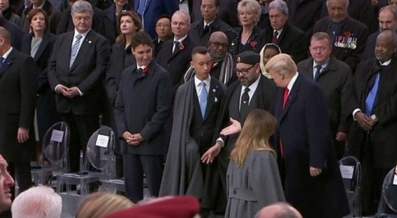 Дональд Трамп на церемонии по случаю 100-летия окончания Первой мировой войны в Париже. © Reuters