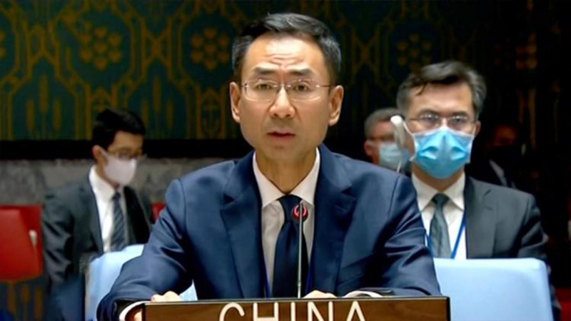 Заместитель постоянного представителя Китая при ООН Гэн Шуан. © CGTN