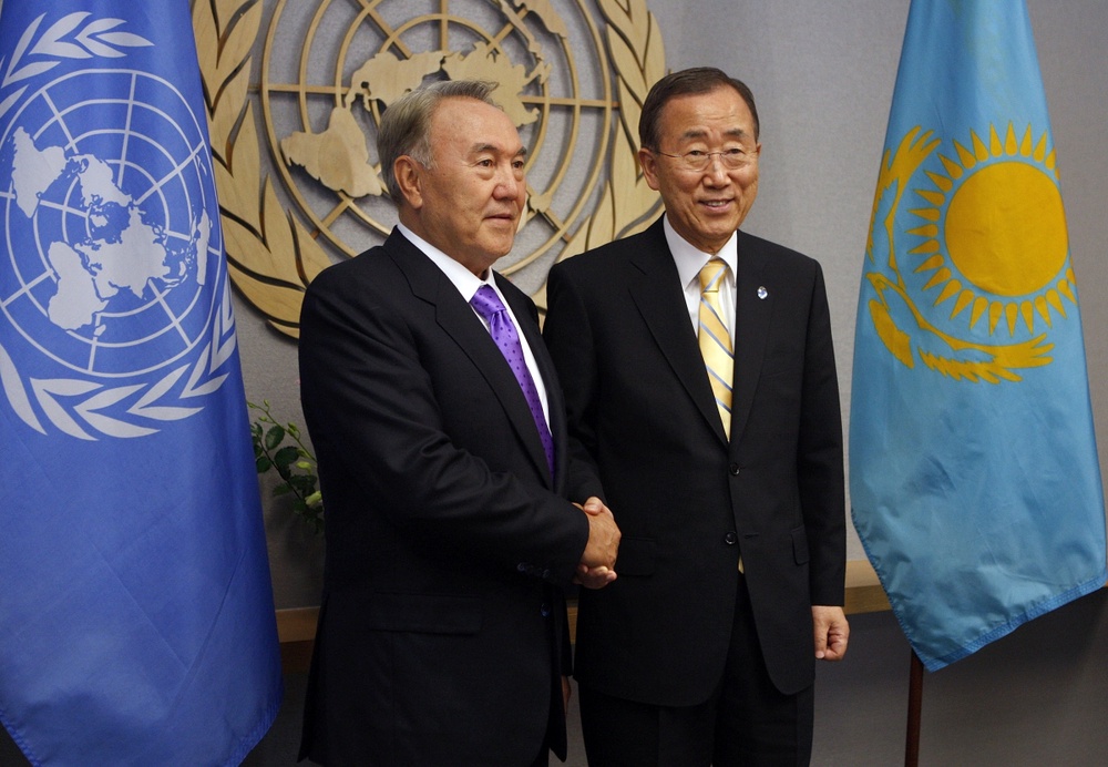Президент Казахстана и Генеральный секретарь ООН.©REUTERS/Jessica Rinaldi