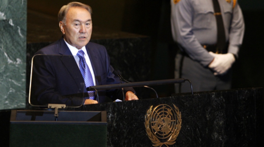 Выступление Нурсултана Назарбаева на 66-й сессии ГА ООН. Фото ©REUTERS